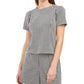 Riley & Rae Women's Val Gingham Top Gray Size Large