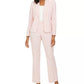 Le Suit Women's Pinstripe Pantsuit Orange Size 4 Petite