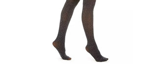 DKNY Women's Leopard-Print Tights Gray Size Small