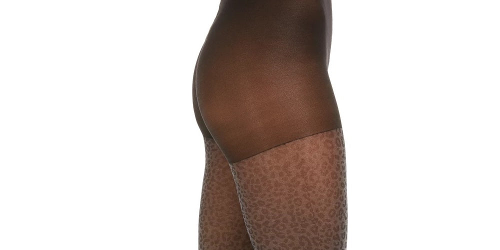 DKNY Women's Leopard Tights Gray Size Tall