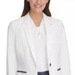 Tommy Hilfiger Women's Pique Knit Patch Blazer White Size 8