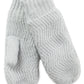 INC International Concepts Women's Chevron Knit Mittens Gray Size Regular