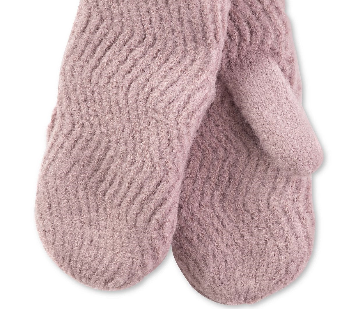 INC International Concepts Women's Chevron-Knit Mittens Dark Pink Size Regular