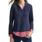 Tommy Hilfiger Women's Layered-Look Hoodie Navy Size XX Large