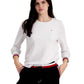 Tommy Hilfiger Women's Long-Sleeve Top White Size Extra Large