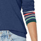 Tommy Hilfiger Women's Cotton V-Neck Sweater Blue Size X-Large