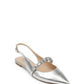 Jewel Badgley Mischka Women's Bambi Flats Silver Size 8.5M