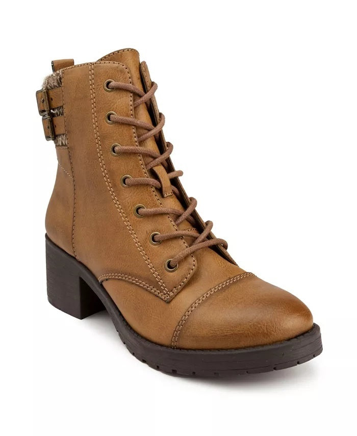 Sugar Women's Kailey Combat Booties Shoes Brown Size 6 M