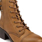 Sugar Women's Kailey Combat Booties Shoes Brown Size 6 M