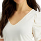 JPR Women's Studio Ruched Sleeve Top White Size Large