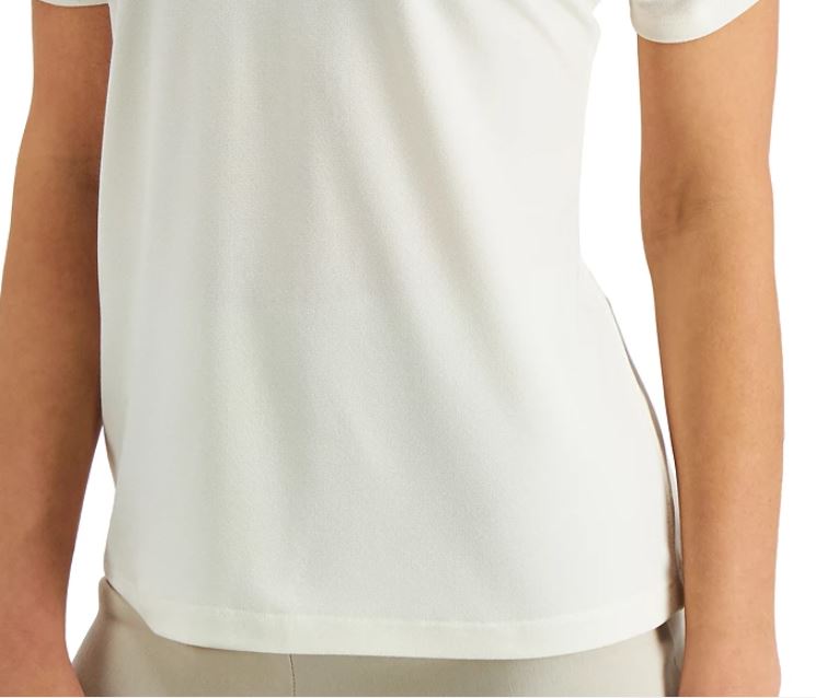 JPR Women's Studio Ruched Sleeve Top White Size Large