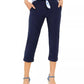 Michael Kors Women's Cuffed Cropped Pants Blue Size Large