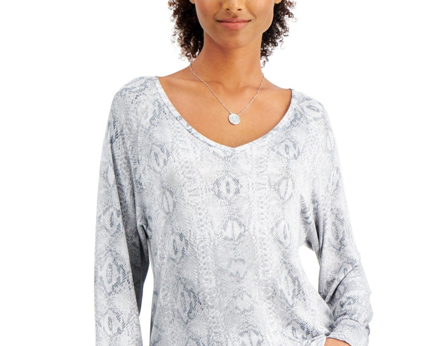 Willow Drive Women's Printed Top White Size Large