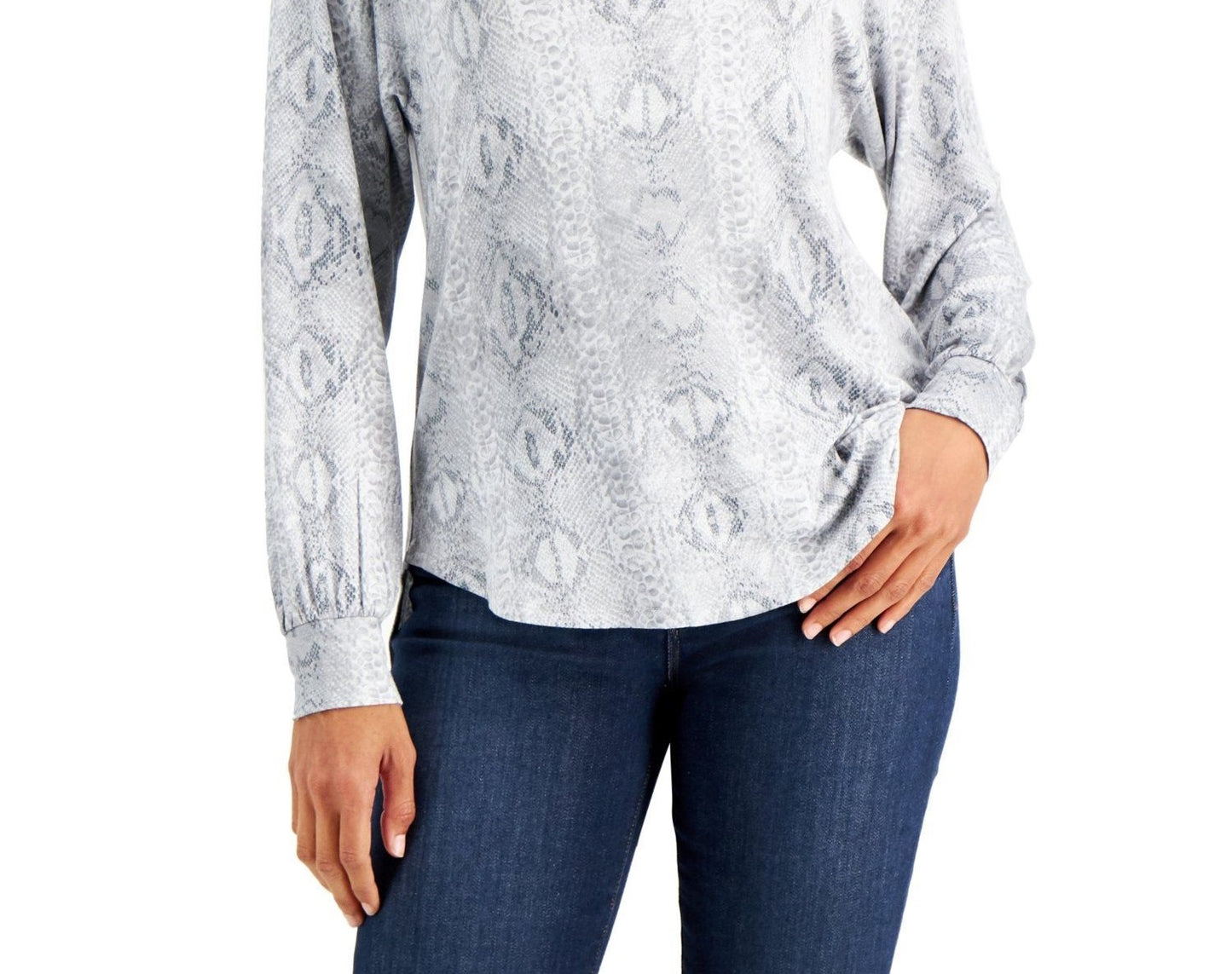 Willow Drive Women's Printed Top White Size Large