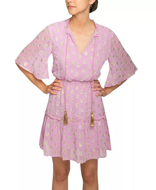 Raga Women's Kenna Metallic-Dot Dress Red Size Medium