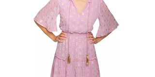 Raga Women's Kenna Metallic-Dot Dress Red Size Medium