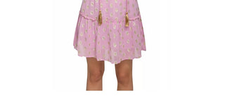 Raga Women's Kenna Metallic-Dot Dress Red Size Medium