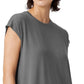 Eileen Fisher Women's Crewneck Boxy Dress Gray Size Medium