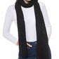 Style & Co Women's Rib Solid Scarf Black Size Regular