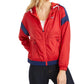 Tommy Hilfiger Women's Sport Colorblocked Windbreaker Jacket Blue Size Large