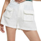 Guess Women's Lilla Printed Shorts White Size 2