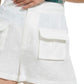 Guess Women's Lilla Printed Shorts White Size 2