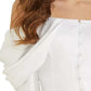 Guess Women's Yessica Off The Shoulder Blouse White Size X-Small