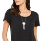 Style & Co Women's One-Pocket T-Shirt Dress Black Size Large