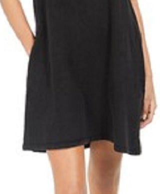 Style & Co Women's One-Pocket T-Shirt Dress Black Size Large