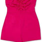 Bar III Women's Ruched-Front Flutter Romper Dark Pink Size 4