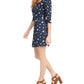 Trixxi Junior's Floral A Line Dress Navy Size Medium