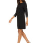 MSK Women's Embellished Sleeve Sheath Dress Black Size Small