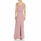 Adrianna Papell Women's Blouson Cowlneck Gown Pink Size 14