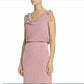 Adrianna Papell Women's Blouson Cowlneck Gown Pink Size 14