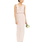 Adrianna Papell Women's Blouson Cowlneck Gown Pink Size 8