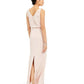 Adrianna Papell Women's Blouson Cowlneck Gown Pink Size 8