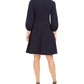 Calvin Klein Women's Button-Front A-Line Dress Navy Size 12
