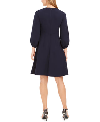 Calvin Klein Women's Button-Front A-Line Dress Navy Size 12