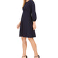 Calvin Klein Women's Button-Front A-Line Dress Navy Size 12