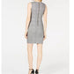 Calvin Klein Women's Plaid Sheath Dress Grey Size 4