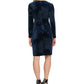 DKNY Women's Ruched Sheath Dress Blue Size 16