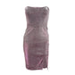 Teeze Me Junior's Glitter Strapless Dress Purple Size 9