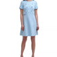 HARPER ROSE Women's Button-Front A-Line Dress Blue Size 8