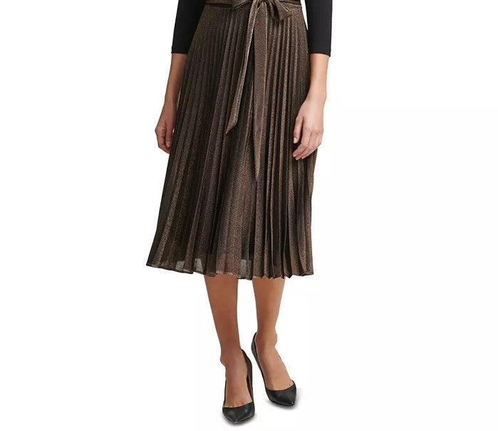 Jessica Howard Women's Layered-Look Pleated Midi Dress Gray Size 12