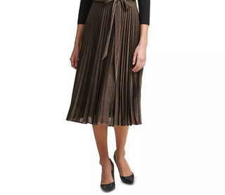 Jessica Howard Women's Layered-Look Pleated Midi Dress Gray Size 12