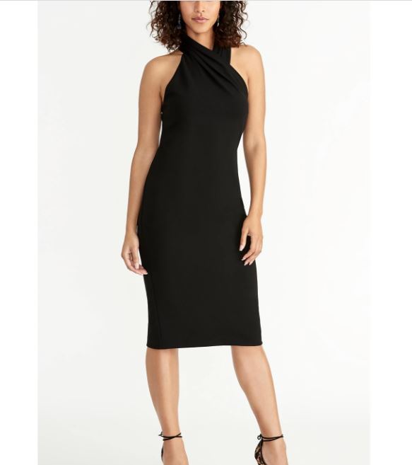 Rachel Roy Women's Halter Sheath Dress Black Size X-Large
