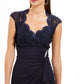 Connected Women's Lace Column Gown Navy Size 6
