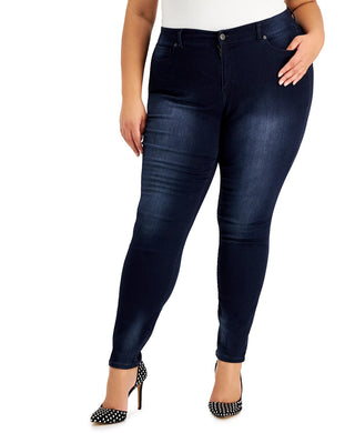 INC International Concepts Women's Plus Size Essex Super Skinny Jeans Blue Size 22W
