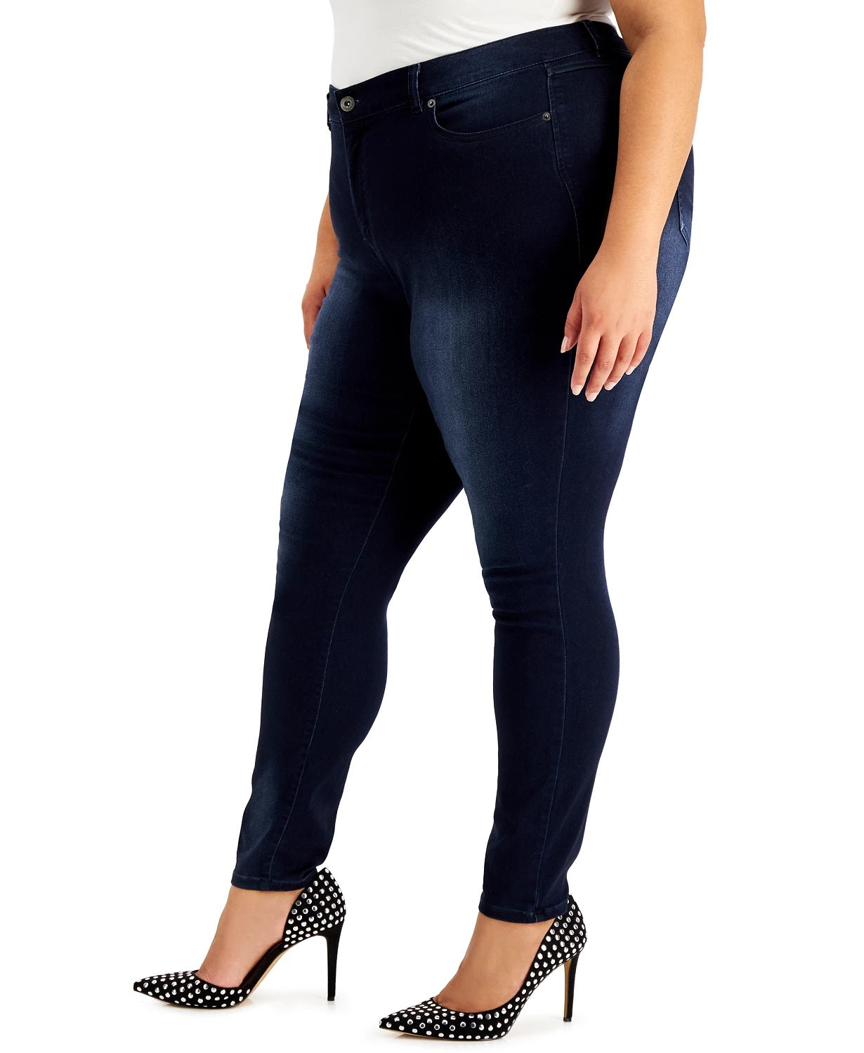 INC International Concepts Women's Plus Size Essex Super Skinny Jeans Blue Size 22W