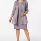 R & M Richards Women's Plus Size Shift Dress & Metallic Jacket Silver Size 20W